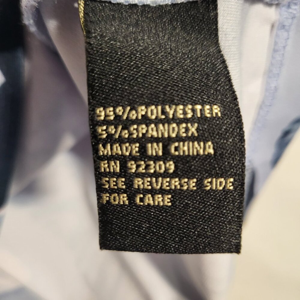 DG2 by Diane Gilman Woman's Short Sleeve Top Size Large Blue Floral Print - Picture 6 of 7